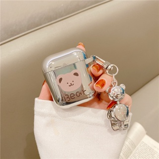 เคสหูฟัง แบบนิ่ม กันกระแทก ลายการ์ตูนหมีน้อย สําหรับ Airpods 3 1 2 Pro