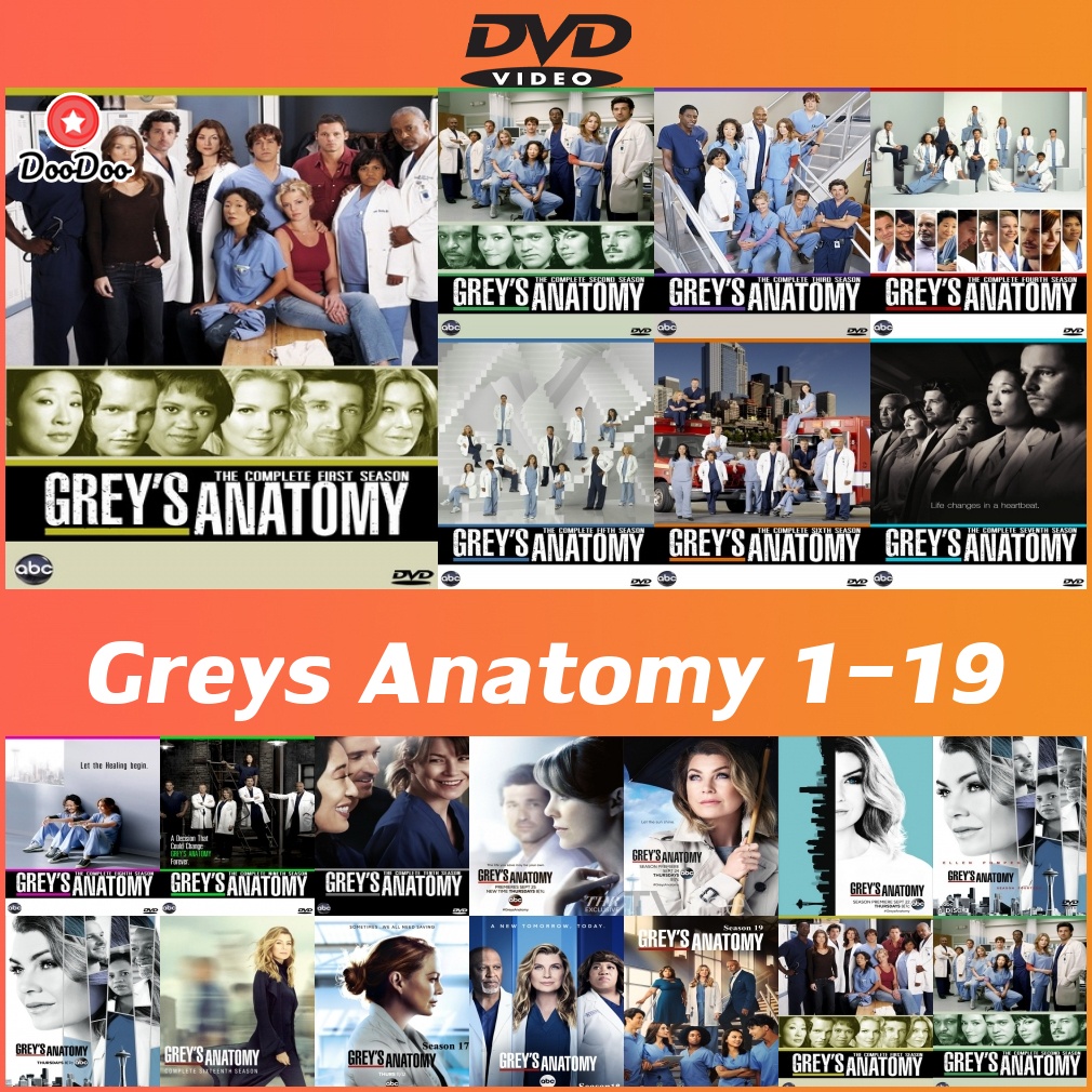 DVD ซีรีส์ฝรั่ง Grey's Anatomy Season 1-19 แผ่นดีวีดีซีรีย์ปี 1-19 เสียงอังกฤษ + ซับไทย