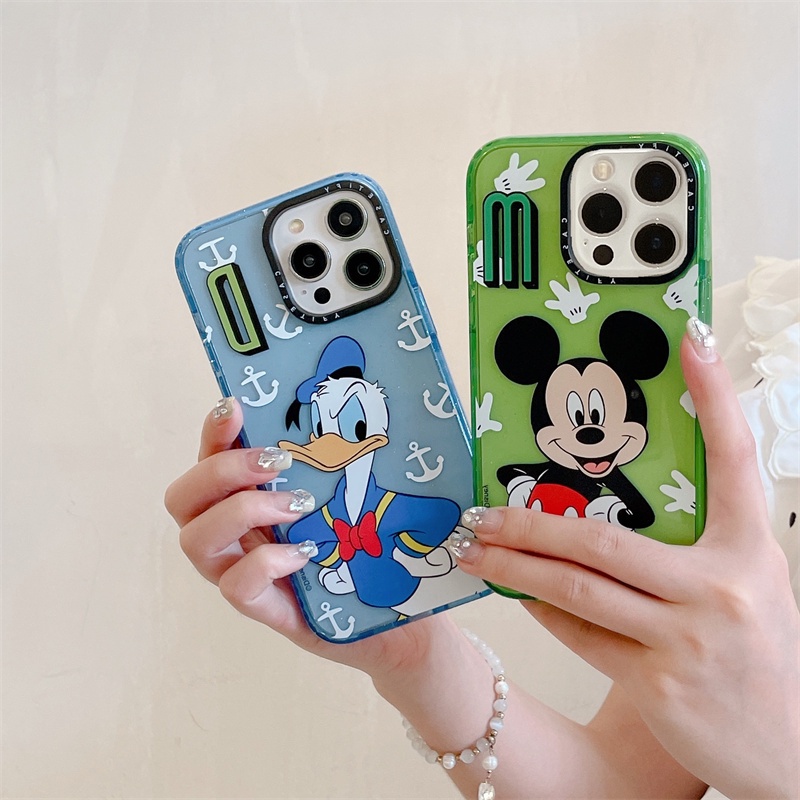 Casetifg เคสโทรศัพท์มือถือ ซิลิโคนนิ่ม TPU กันกระแทก ลาย Disney Mickey Mouse Donald สําหรับ iPhone 11 Pro Max 12 Pro Max 13 Pro Max 14 Pro Max 15 Pro Max