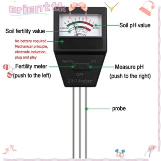 Orienttk 2 in 1 เครื่องวัดค่า PH ในดิน ความแม่นยําสูง สําหรับพืชสวน ดอกไม้ ดิน ทดสอบค่า PH