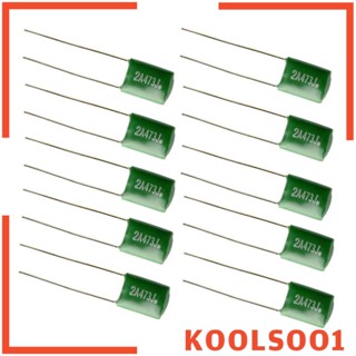 [Koolsoo1] ตัวเก็บประจุ 0.047 2A473J สีเขียว สําหรับกีตาร์ไฟฟ้า เบส DIY 10 ชิ้น