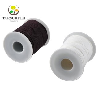 Tarsureth สายไนล่อนถัก สีน้ําตาล สีขาว 87 หลา 0.7 นิ้ว 2 ม้วน