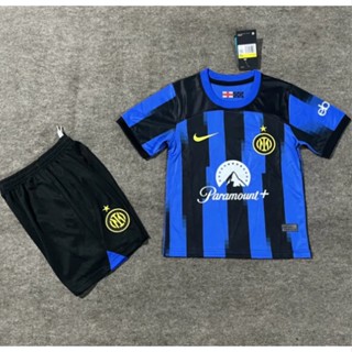 เสื้อฟุตบอล Inter Milan Home สีฟ้า สําหรับเด็ก 2023