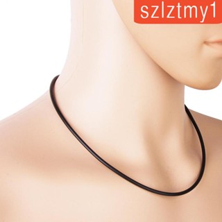 [szlztmy1] สายยางโชคเกอร์ 3 มม. สีดํา สําหรับทําเครื่องประดับ สร้อยคอ เชือก ผู้ชาย