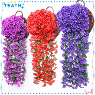 Teath เถากล้วยไม้ประดิษฐ์ สีม่วง ของขวัญ สําหรับตกแต่งบ้าน งานแต่งงาน