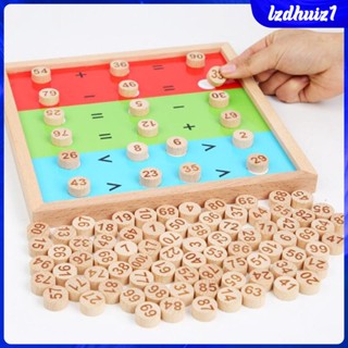 [Lzdhuiz1] บอร์ดนับเลขไม้ Montessori 1-100 ร้อย สําหรับเด็ก