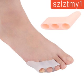 [szlztmy1] อุปกรณ์เจลแยกนิ้วเท้า สีชมพู สําหรับดูแลเท้า 2 ชิ้น