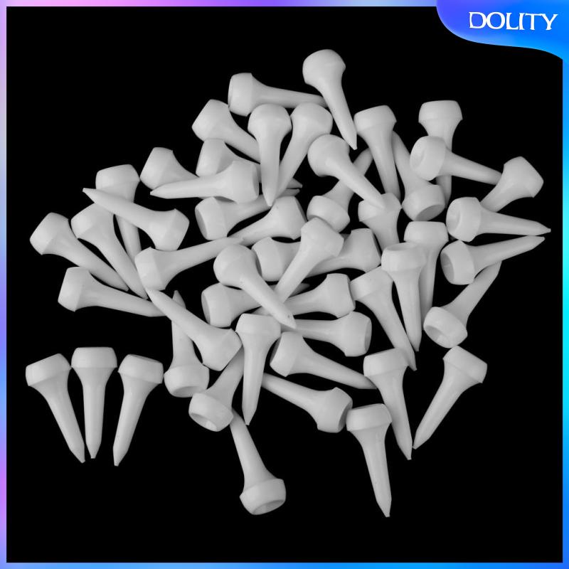 [dolity] ที่ตั้งลูกกอล์ฟ 35 มม. (1 3/8 นิ้ว) สีขาว 50 ชิ้น