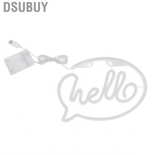 Dsubuy Neon Light USB Powered  Operated Hello  Sign For Restaurant Hot