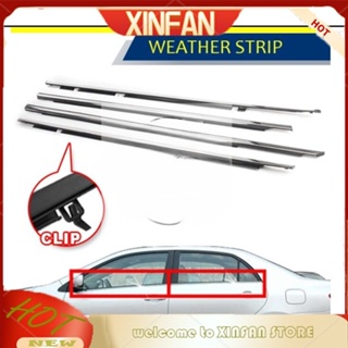 Xinfan แถบพลาสติกซีลหน้าต่างรถยนต์ สําหรับ TOYOTA CAMRY ACV40 2006 2007 2008 2009 2010 2011 4 ชิ้น