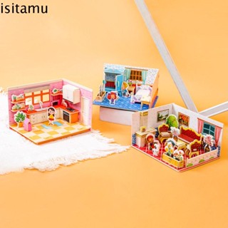 Isitaft โมเดลบ้านกระดาษแข็ง 3D แฮนด์เมด ของเล่นสําหรับเด็ก