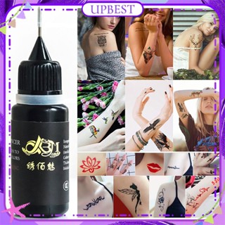 ♕ Juice Tattoo Cream Stimulated Natural Oxidation Safe Non Harm Body Waterproof Diy Tattoo Gel Long Lasting 10ml Natural Ingredient Body Makeup 6 สี UPBEST