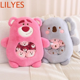 Lilyescub หมอนตุ๊กตาหมี กระต่าย หมีโคอาล่า ขนาด 40*50 ซม. ของขวัญ สําหรับเด็ก 6 ชิ้น