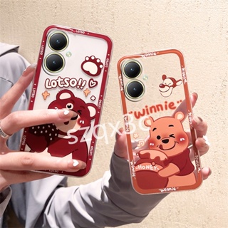 เคสโทรศัพท์มือถือแบบนิ่ม TPU ใส กันกระแทก ลายการ์ตูนหมีน่ารัก สําหรับ VIVO V29 Y78 Y27 Y36 Y02 Y02A Y02T V27 V27e V25e V25 Pro 5G 4G