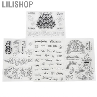 Lilishop TPR Transparent Stamps Clear Rubber DIY Christmas Silicone