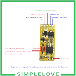 [Simple] 1 ช่อง มินิรีเลย์ RF ไร้สาย รีโมทคอนโทรล สวิทช์รับ +