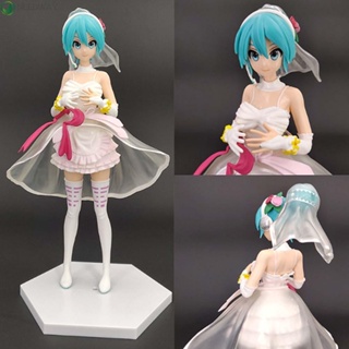 Needway ของเล่นฟิกเกอร์ PVC อนิเมะ Hatsune Miku Kawaii Miku สําหรับตกแต่งเค้ก งานแต่งงาน