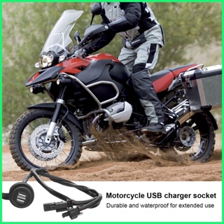 อะแดปเตอร์ซ็อกเก็ตชาร์จ USB แบบคู่ สําหรับรถจักรยานยนต์ BMW R1250gs R1200gs F700gs