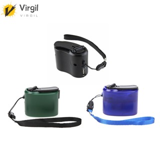 [Virgil.th] เครื่องกําเนิดไฟฟ้าฉุกเฉิน แบบมือหมุน ชาร์จ USB สําหรับตั้งแคมป์ เดินป่า