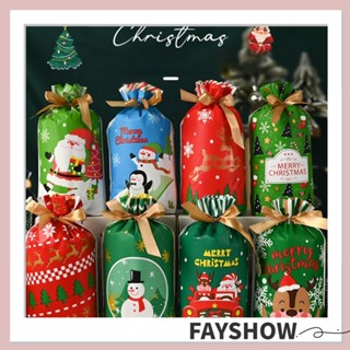 Fay ถุงขนม ลายเกล็ดหิมะ ซานตาคลอส คริสต์มาส 50 ชิ้น สําหรับตกแต่งบ้าน