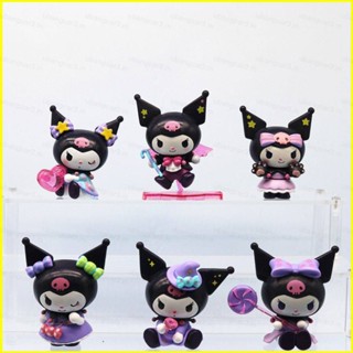 ใหม่ โมเดลฟิกเกอร์ Sanrio Halloween Kuromi ของเล่น ของสะสม สําหรับตกแต่งบ้าน 6 ชิ้น