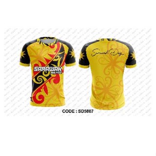 เสื้อยืด ลาย Sarawak Borneo Sublimation สําหรับผู้ชาย