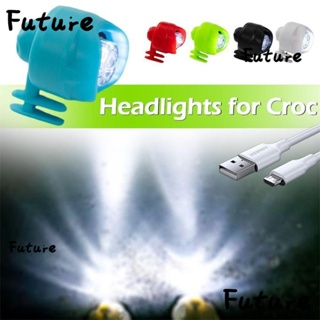 Future ไฟหน้า Croc ขนาดเล็ก อุปกรณ์เสริม สําหรับตกแต่งรองเท้า 1 ชิ้น