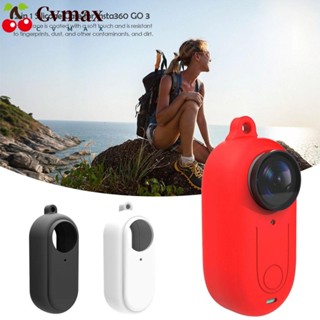 Cvmax ฝาครอบเลนส์กล้อง ซิลิโคน กันลื่น ทนทาน อุปกรณ์เสริม สําหรับกล้อง Insta360 GO 3