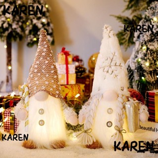 Karen ตุ๊กตาคนแคระ คนแคระ ไร้หน้า มีไฟ LED สําหรับตกแต่งคริสต์มาส ปี 2024