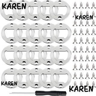 Karen ที่เปิดขวดเบียร์ แบบเหล็ก ทรงกลม ขนาด 1.6 นิ้ว สีเงิน อุปกรณ์เสริม 22 ชิ้น