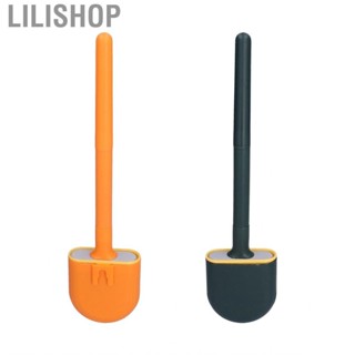 Lilishop Silicone Toilet Brush With Holder Wall Mount Cleaning Set MF