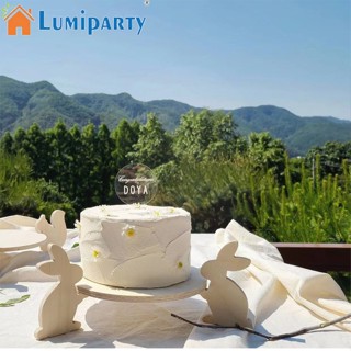 Lumiparty ถาดไม้วางเค้ก รูปกระต่าย กระรอก สําหรับงานเลี้ยงวันเกิด