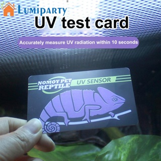 Lumiparty การ์ดทดสอบ Uvb 10 วินาที ใช้ซ้ําได้ อุปกรณ์เสริม สําหรับสัตว์เลื้อยคลาน ตู้ปลา