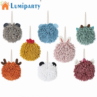 Lumiparty ผ้าขนหนูอาบน้ํา แบบแขวน ลายการ์ตูนสัตว์น่ารัก ขนปุย สําหรับห้องน้ํา