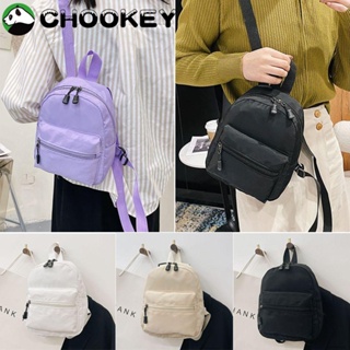 Chookey กระเป๋าเป้สะพายหลัง ขนาดเล็ก เทรนด์แฟชั่น ลําลอง กระเป๋าเป้ สีขาว