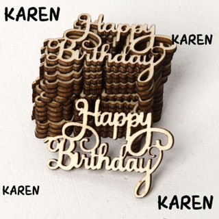 Karen แผ่นไม้ตัดเลเซอร์ สําหรับแขวนตกแต่งบ้าน 15 ชิ้น