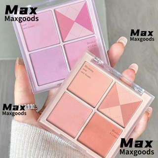 Maxg Cheek Tint, Face Contour Blusher เครื่องสําอางบลัชออนพาเลท, Beautiful Lasting Cheek Rouge Brighten Eyeshadow Women