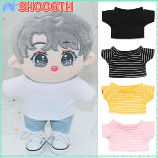 Shoogth เสื้อยืด ผ้าฝ้าย 20 ซม. อุปกรณ์เสริม สําหรับตกแต่งบ้านตุ๊กตา