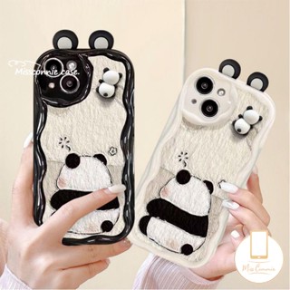 เคสโทรศัพท์มือถือ ลายการ์ตูนแพนด้าน่ารัก 3D ขอบโค้ง กันกระแทก สําหรับ Infinix Hot 10 11 12 8 30 9 20 Play 10Lite Hot 8 9 30i Note 12 G96 Smart 5 6Plus 6 7