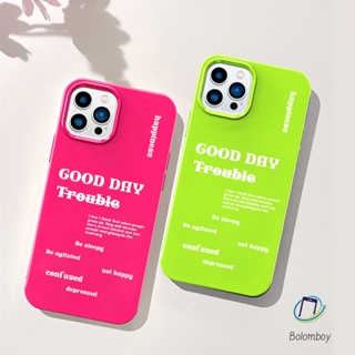 คู่เคสโทรศัพท์ สำหรับไอโฟน 11 12 13 14 15 Pro Max 7 8 Plus XR X XS MAX SE ขอให้เป็นวันที่ดี อ่อนนุ่มทีพียูสีเยลลี่เปลือก