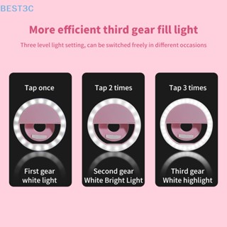 Best3c ไฟวงแหวนเซลฟี่ LED ชาร์จ USB สําหรับโทรศัพท์มือถือ