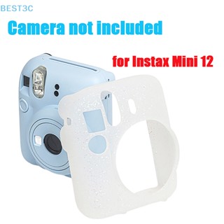 Best3c ขายดี เคสซิลิโคนนิ่ม ป้องกันกล้อง กันฝุ่น กันรอยขีดข่วน สําหรับ Instax Mini 12 1 ชิ้น