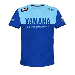 เสื้อกีฬาแขนสั้น ลายทีมแข่ง Yamaha Sublimation Jersi Jersey Baju Microfiber