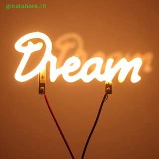 Greatshore หลอดไฟไดโอด LED 3V ยืดหยุ่น ลายตัวอักษร Dream Diode สําหรับตกแต่งปาร์ตี้ วันหยุด บรรยากาศ DIY TH