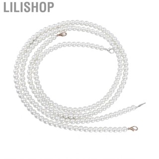 Lilishop 2Pcs  Pearl Chains Purse Handle Strap  Decoration Parts(1meter)↑