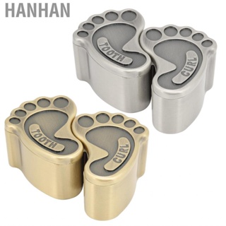 Hanhan Storage Case Cute Foot‑Shape Box for Jewelry Collection Growth Memorial Gift