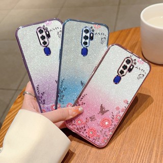 ใหม่ เคสโทรศัพท์มือถือ TPU นิ่ม ไล่โทนสี ลายสวน 6D สําหรับ OPPO A5 2020 OPPO A9 2020 OPPO A9 F11 OPPO F11 pro OPPO A31 2020 A8