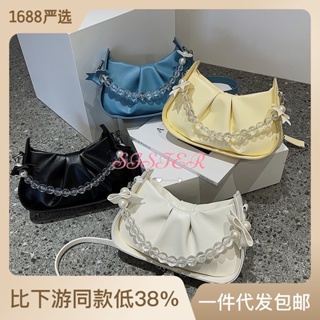 SISTER  กระเป๋าผู้หญิงสะพายข้าง กระเป๋าสะพาย ข้าง 2023 NEW   High quality Chic สวย fashion L91T133K 37Z230910