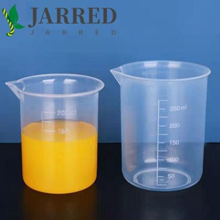 Jarred บีกเกอร์ น้ําหนักเบา วางซ้อนกันได้ 50 100 150 200 250 500 1000 มล. พร้อมสเกล สําหรับห้องครัว ห้องปฏิบัติการ