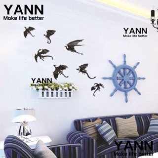 Yann1 สติกเกอร์วอลล์เปเปอร์ ลายไดโนเสาร์ มังกร ฮาโลวีน 7 ชิ้น ต่อล็อต